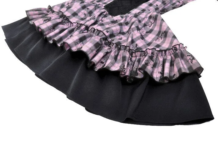 Big Pink Butterfly Doll Bell-Sleeve Dress DW1021