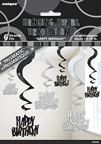 Birthday Glitz Swirls - Black