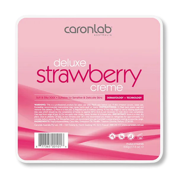 Caronlab Strawberry Creme Hard Wax Tray 500g