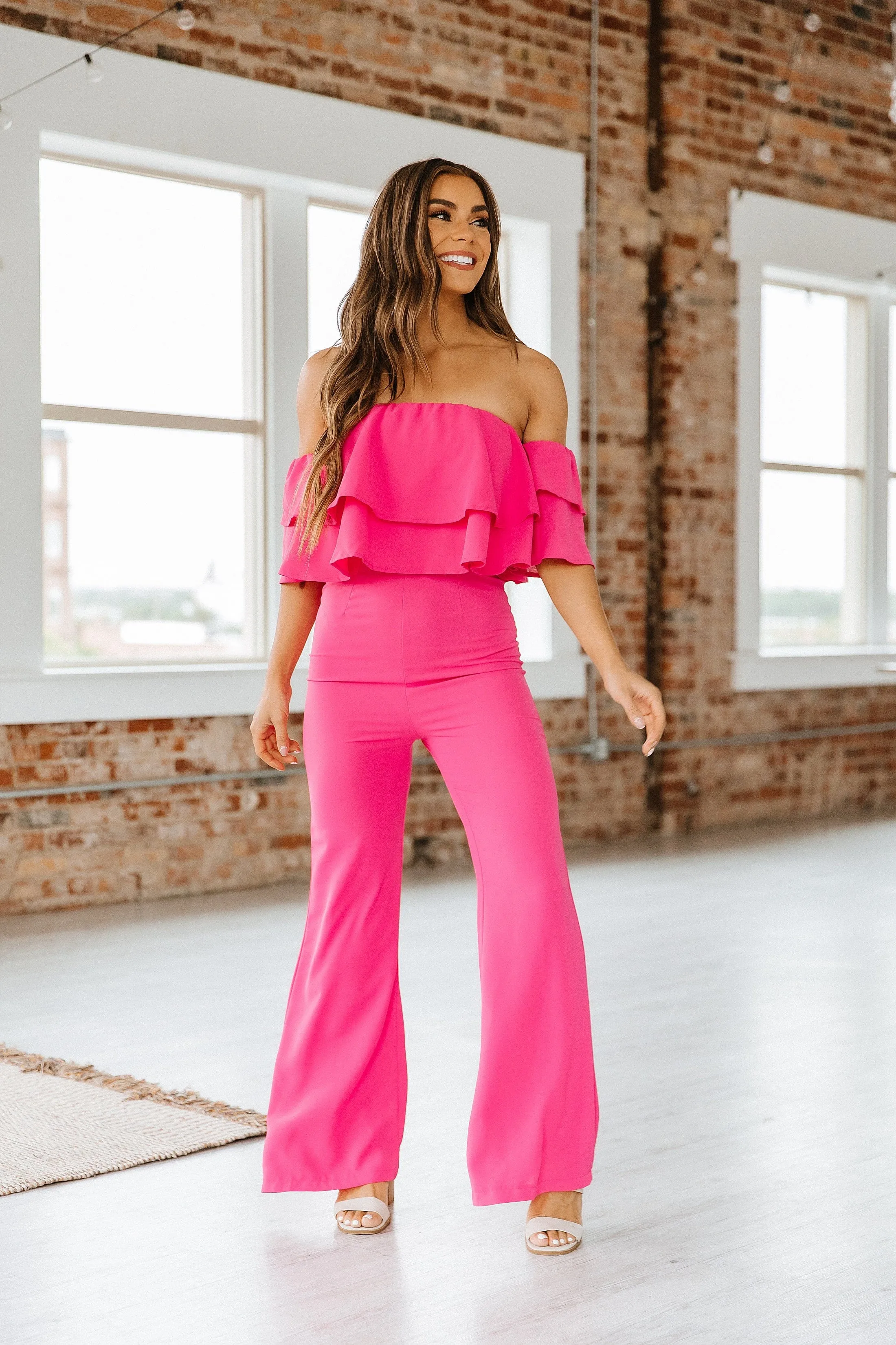 Chic Ruffle Backless Jumpsuit