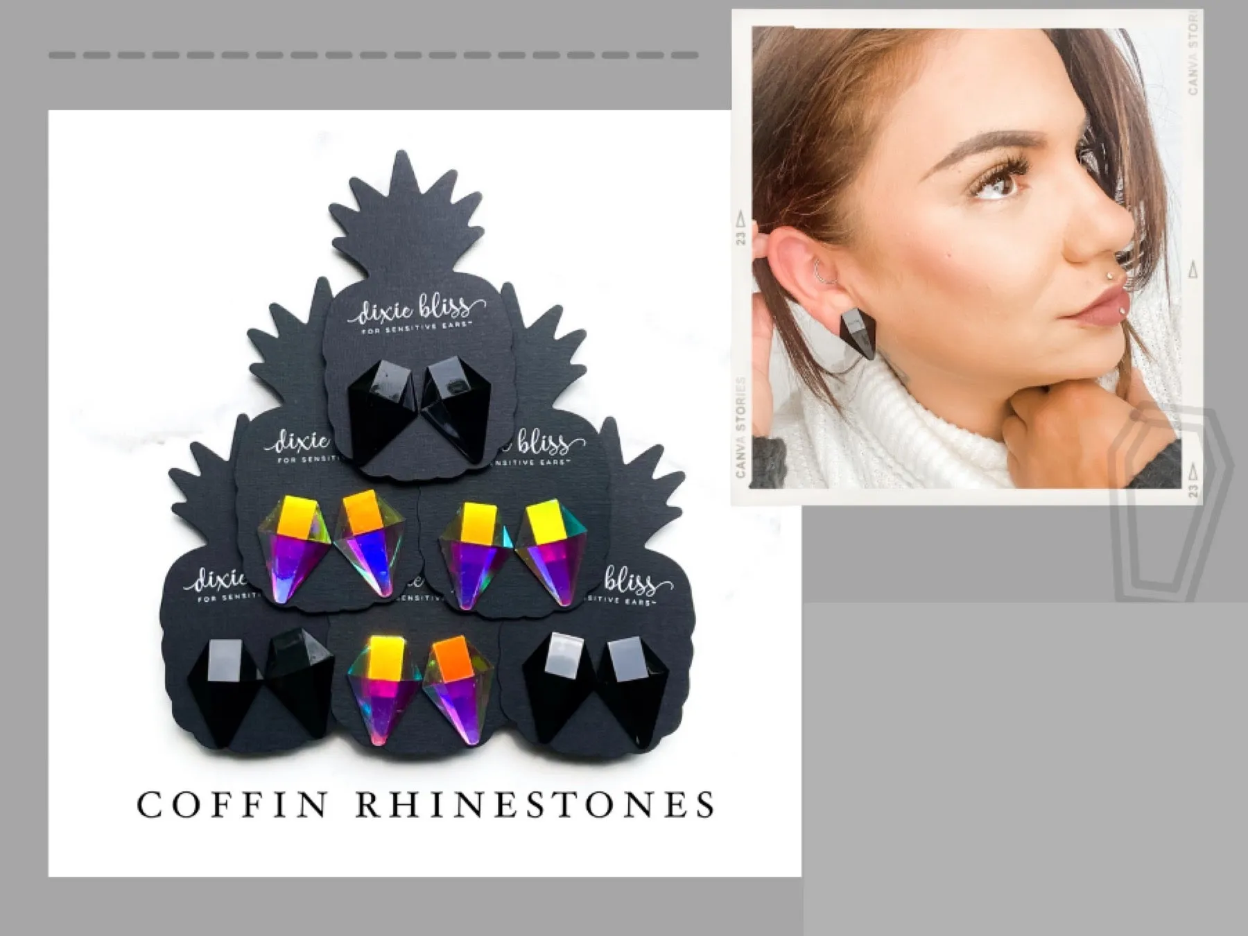 Coffin Rhinestones