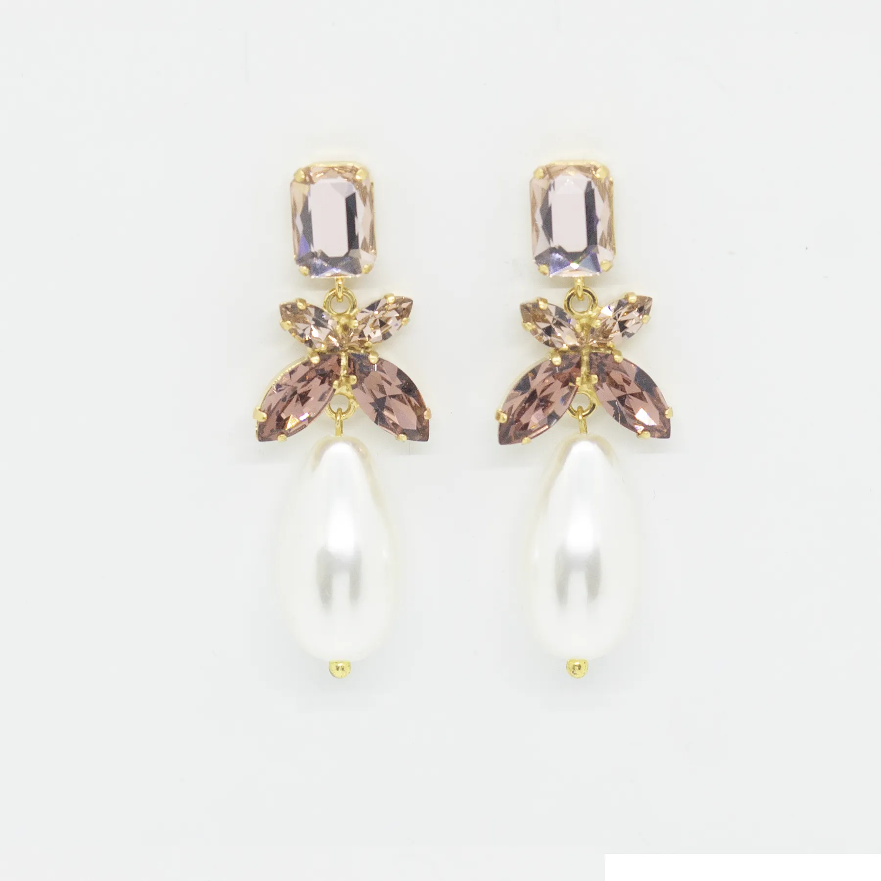 Earring Golden Age Blush Rose Light Purple
