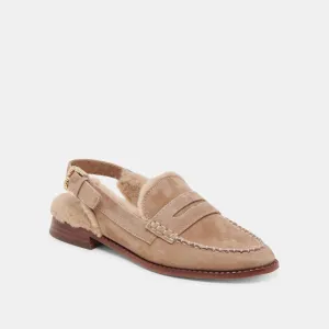 Hardi Plush Slingback Loafer Mushroom
