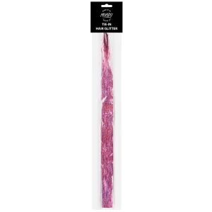 MUOBU Tie-In Holographic Hair Glitter Tinsel - Pink