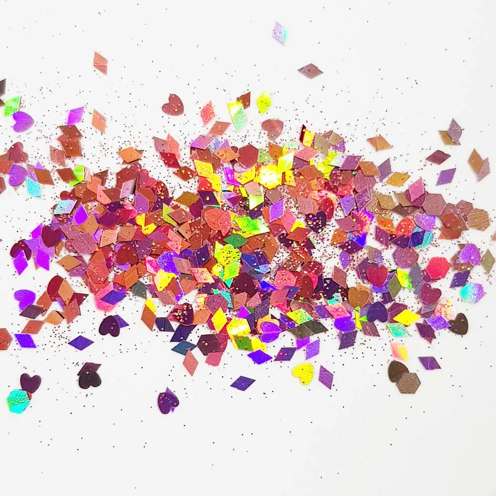 Pastel Pink Festival Glitter (Holographic Chunky Glitter Mix) - Pixie Wings