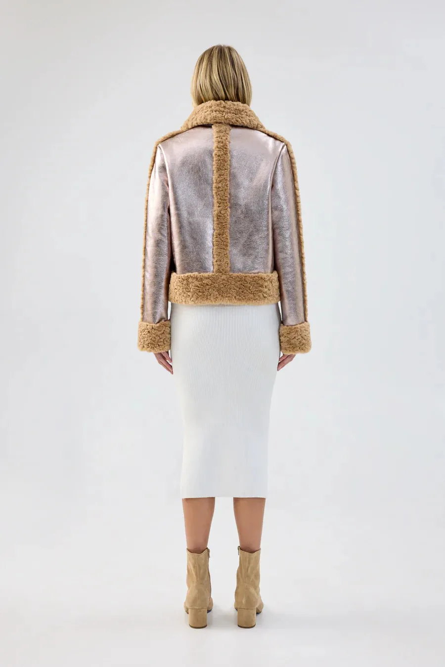 Pilote d'Avion Jacket | Silver & Taupe
