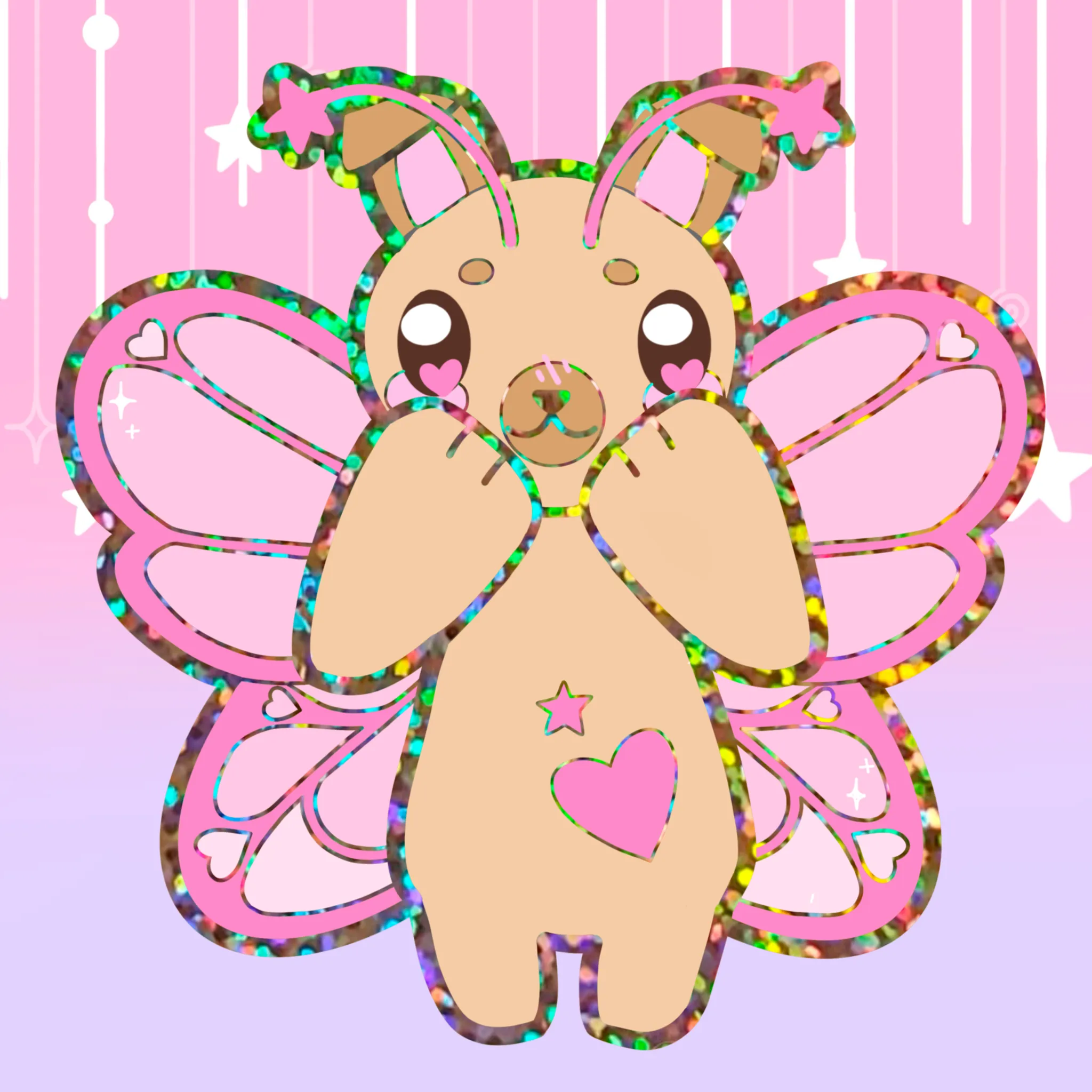 Stardrop Sprouts Holographic Glitter Sticker 2” *PREORDER ESTIMATED SHIP SEP 2025*