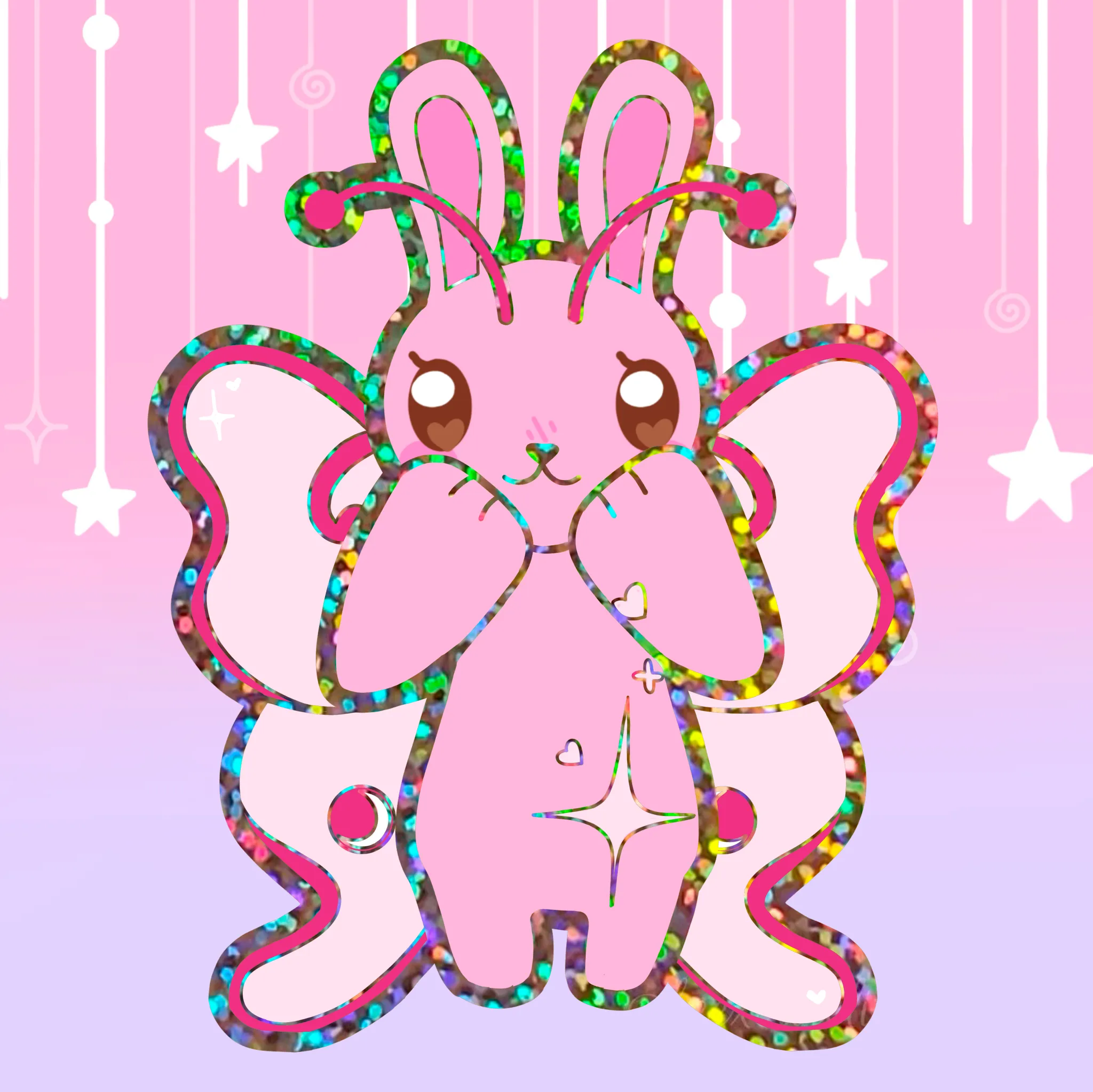 Stardrop Sprouts Holographic Glitter Sticker 2” *PREORDER ESTIMATED SHIP SEP 2025*