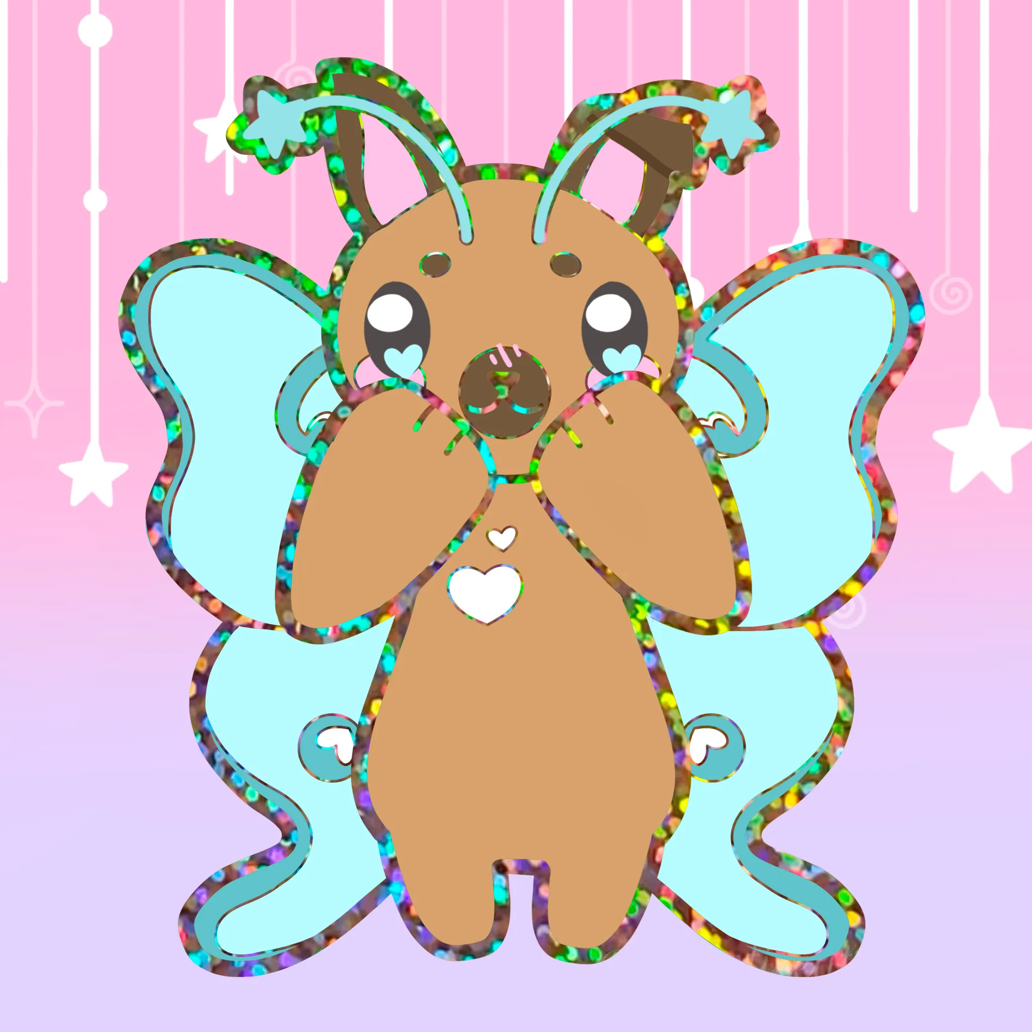 Stardrop Sprouts Holographic Glitter Sticker 2” *PREORDER ESTIMATED SHIP SEP 2025*