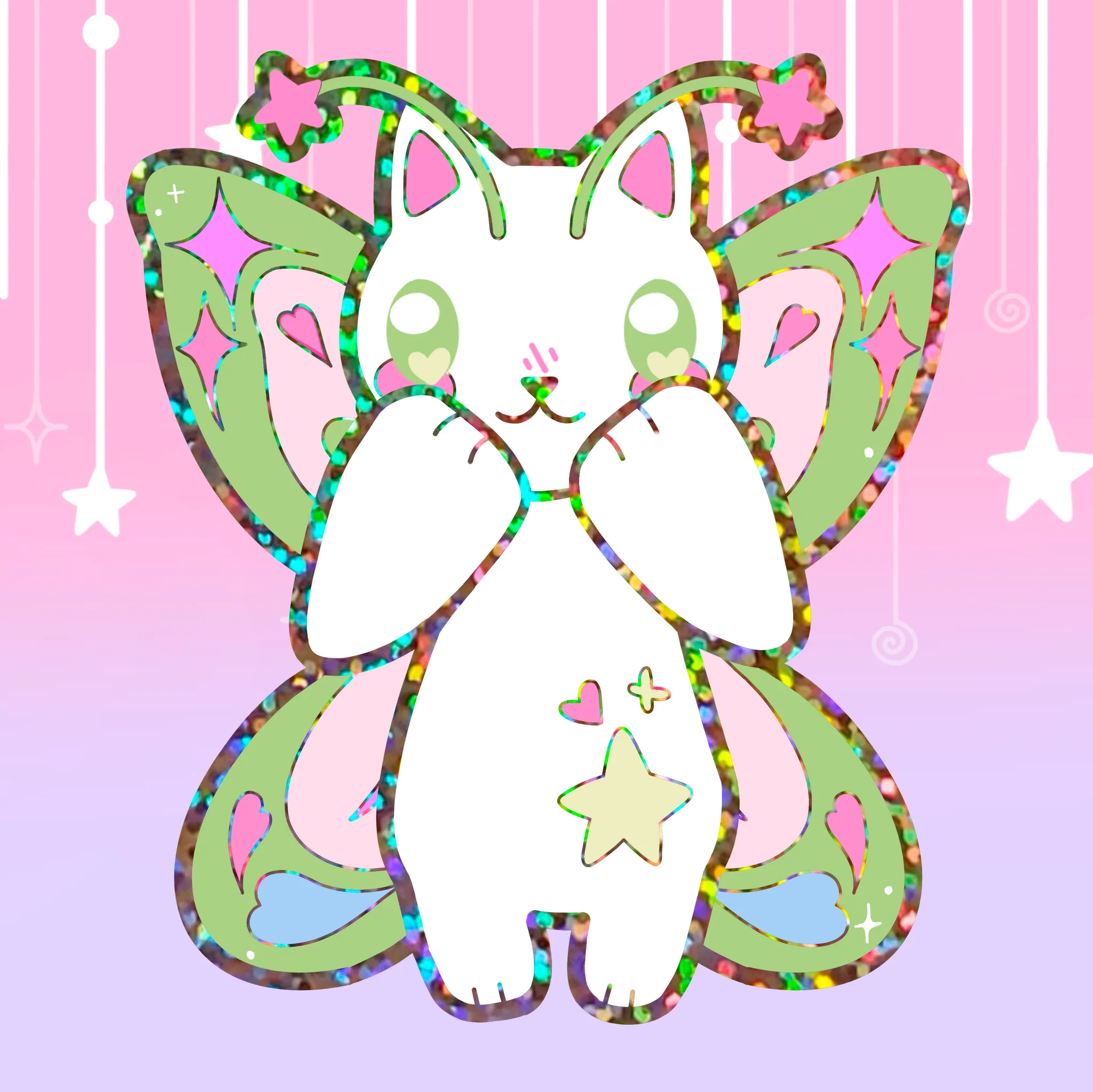 Stardrop Sprouts Holographic Glitter Sticker 2” *PREORDER ESTIMATED SHIP SEP 2025*