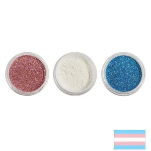 Transgender Flag - Holographic Glitter Set (Save £1.50)